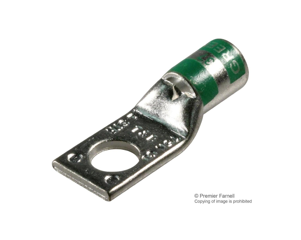 NO14 - NO10 AWG, COPPER ONE-HOLE LUG STANDARD BARREL 1/4 BOLT