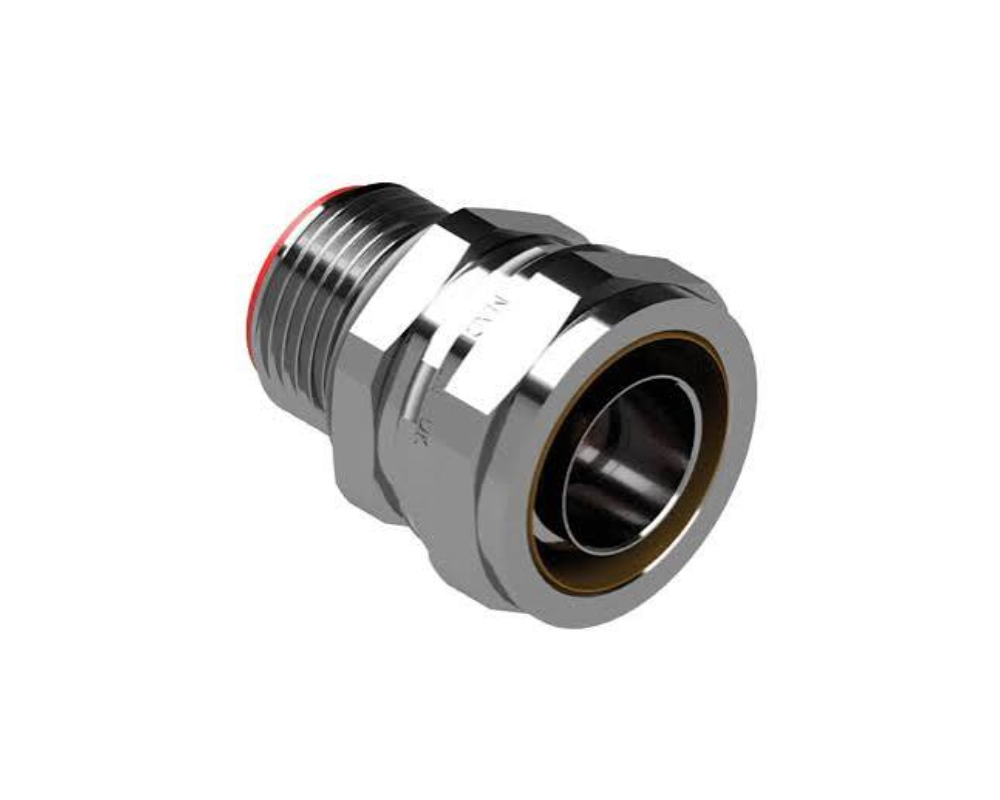 STRAIGHT EX CONDUIT CONNECTOR, 50 MM CONDUIT × M50 × 1.5 METRIC MALE, NICKEL-PLATED BRASS