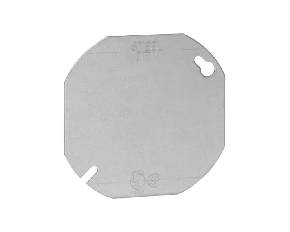 4 Octagon Box /RND CVR 3.5 Cubic Inches 5/8RSD 2-3/4 Inch Centers, For use with Round Boxes