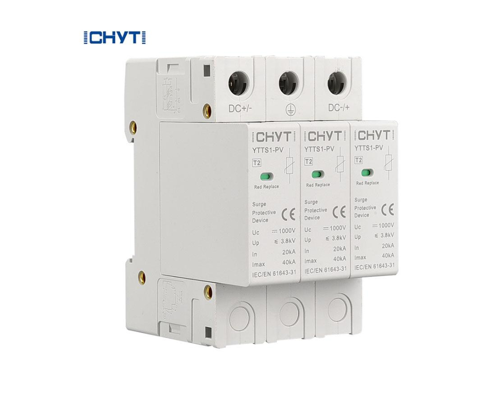 2P 3P Solar PV Din Rail 600V 1000V 1500V 20KA-40KA SPD Arrester Lightning Protector DC Surge Protective Device